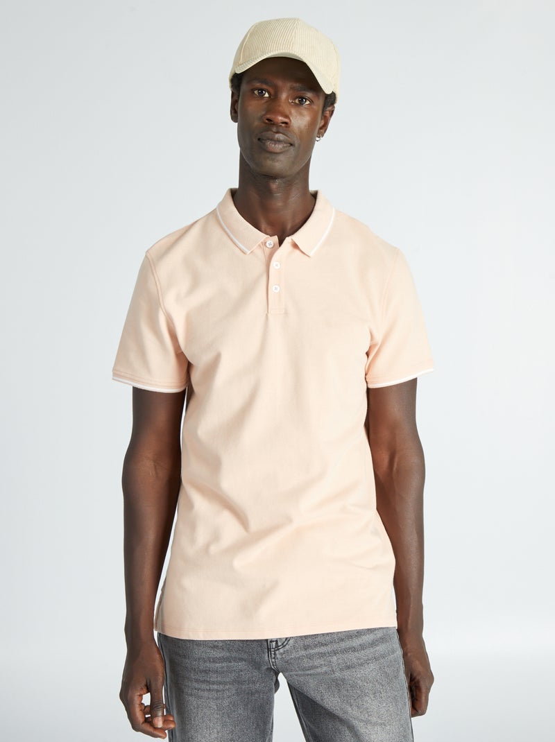 Polo en piqué de coton Rose - Kiabi