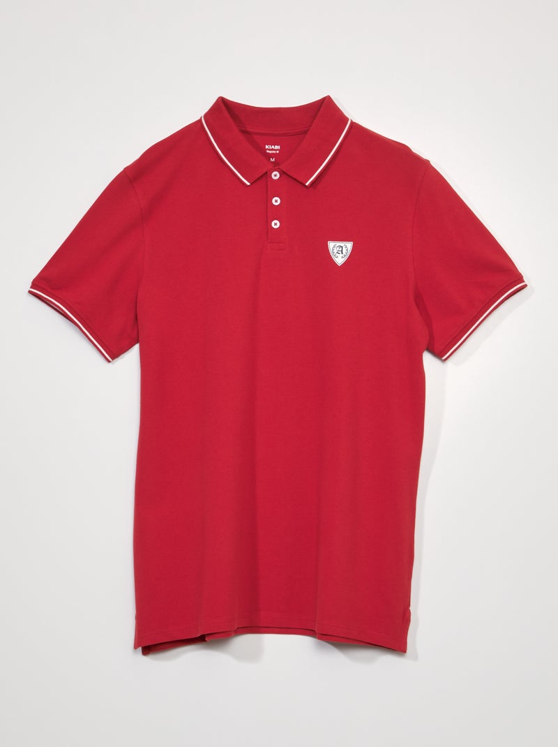 Polo en piqué de coton Rouge - Kiabi