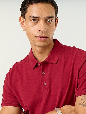 Polo à manches courtes homme en maille piquée uni