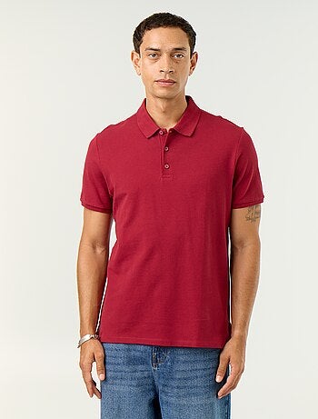 Polo à manches courtes homme en maille piquée uni