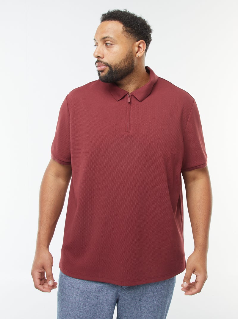 Polo en piqué de coton Rouge - Kiabi