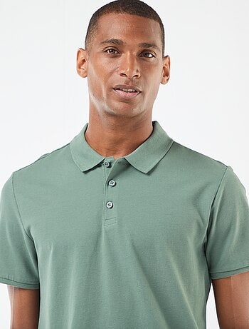 Polo en piqué de coton