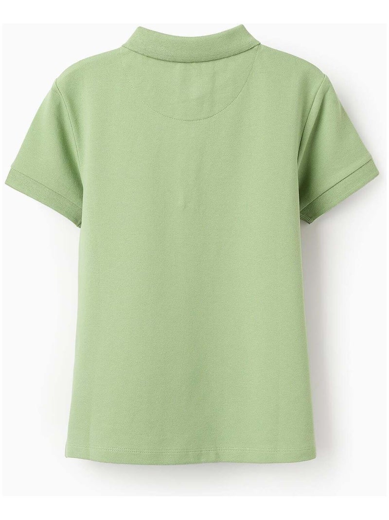 Polo en Piqué de Coton Vert clair - Kiabi