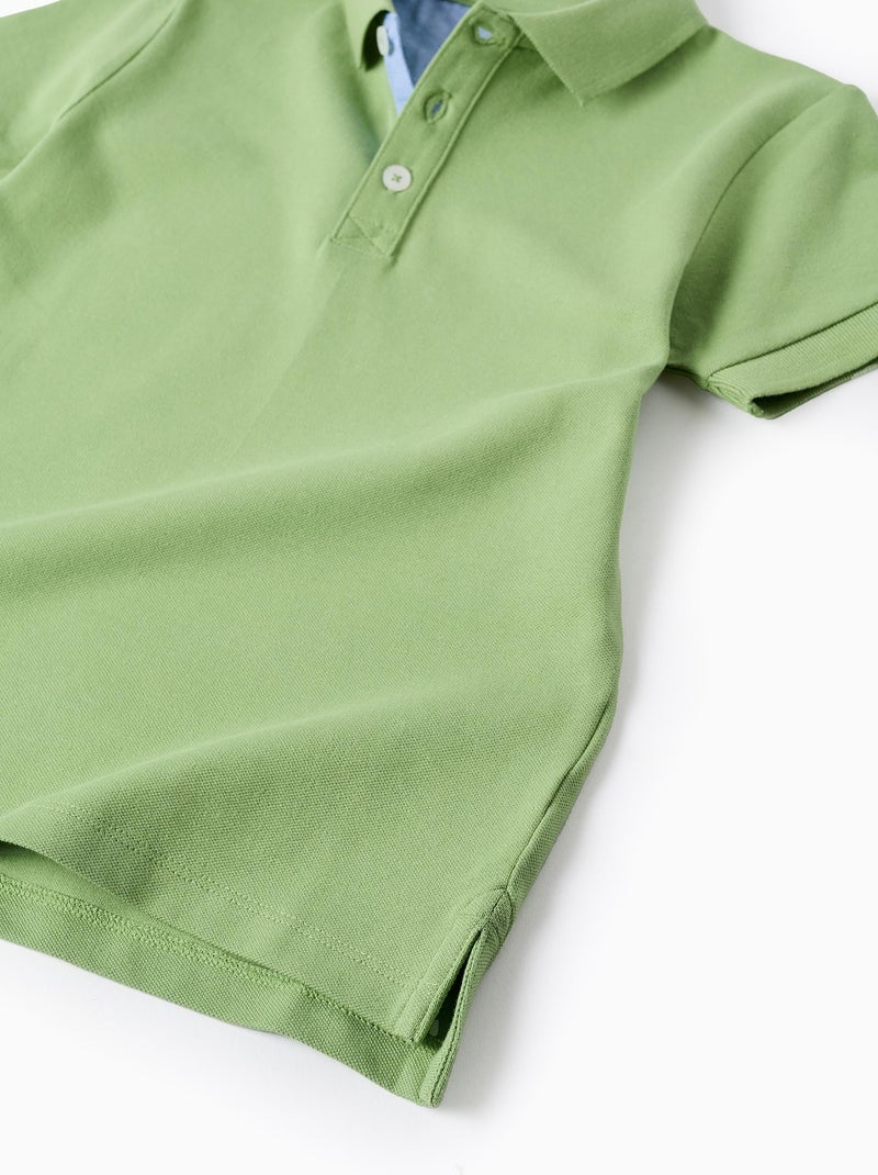 Polo en Piqué de Coton Vert clair - Kiabi