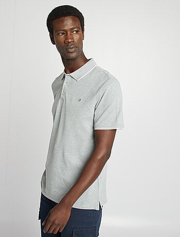 Polo en piqué de coton