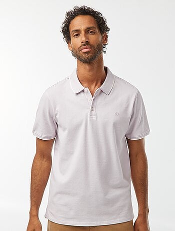 Polo en piqué de coton