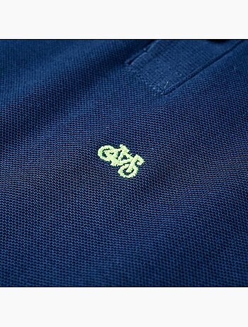 Polo enfant en coton 100% col côtelé imprimé vélo - vidaxl