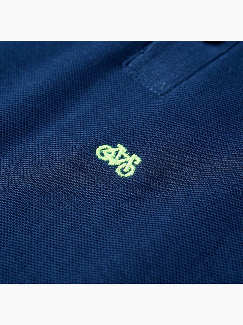 Polo enfant en coton 100% col côtelé imprimé vélo - vidaxl Bleu - Kiabi