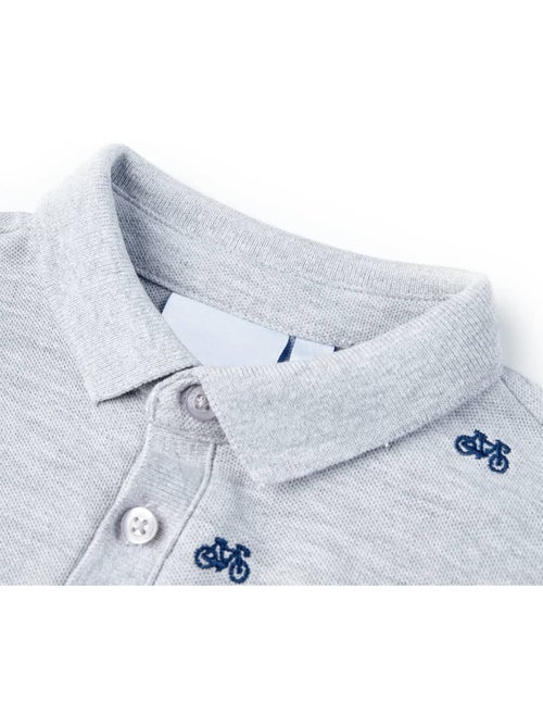 Polo enfant en coton 100% col côtelé imprimé vélo - vidaxl - Kiabi Polo enfant en coton 100% col côtelé imprimé vélo - vidaxl - Kiabi