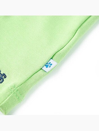 Polo enfant en coton 100% col côtelé imprimé vélo - vidaxl