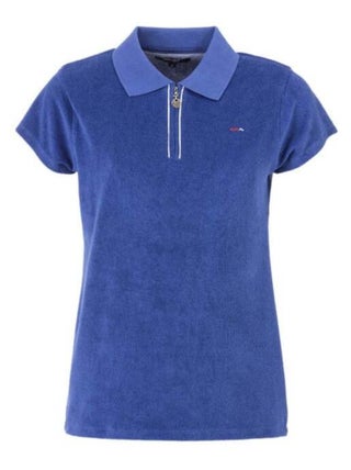 Polo éponge bleu outremer Femme