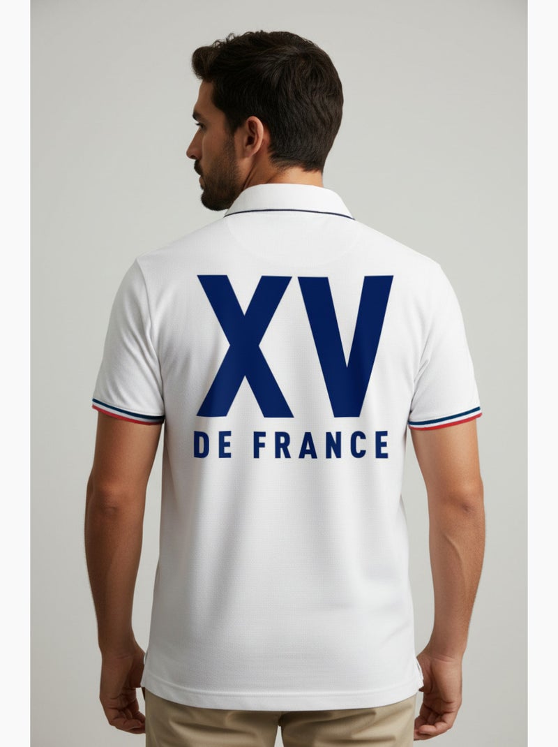 Polo   équipe de France de Rugby – Collection Yannick – Licence officielle FFR Blanc - Kiabi