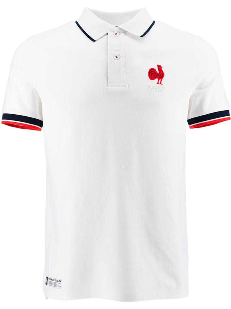 Polo   équipe de France de Rugby – Collection Yannick – Licence officielle FFR Blanc - Kiabi