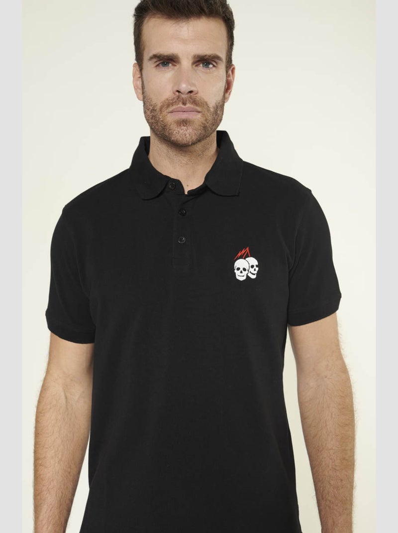 Polo ERADE 'Le Temps Des Cerises' Noir - Kiabi