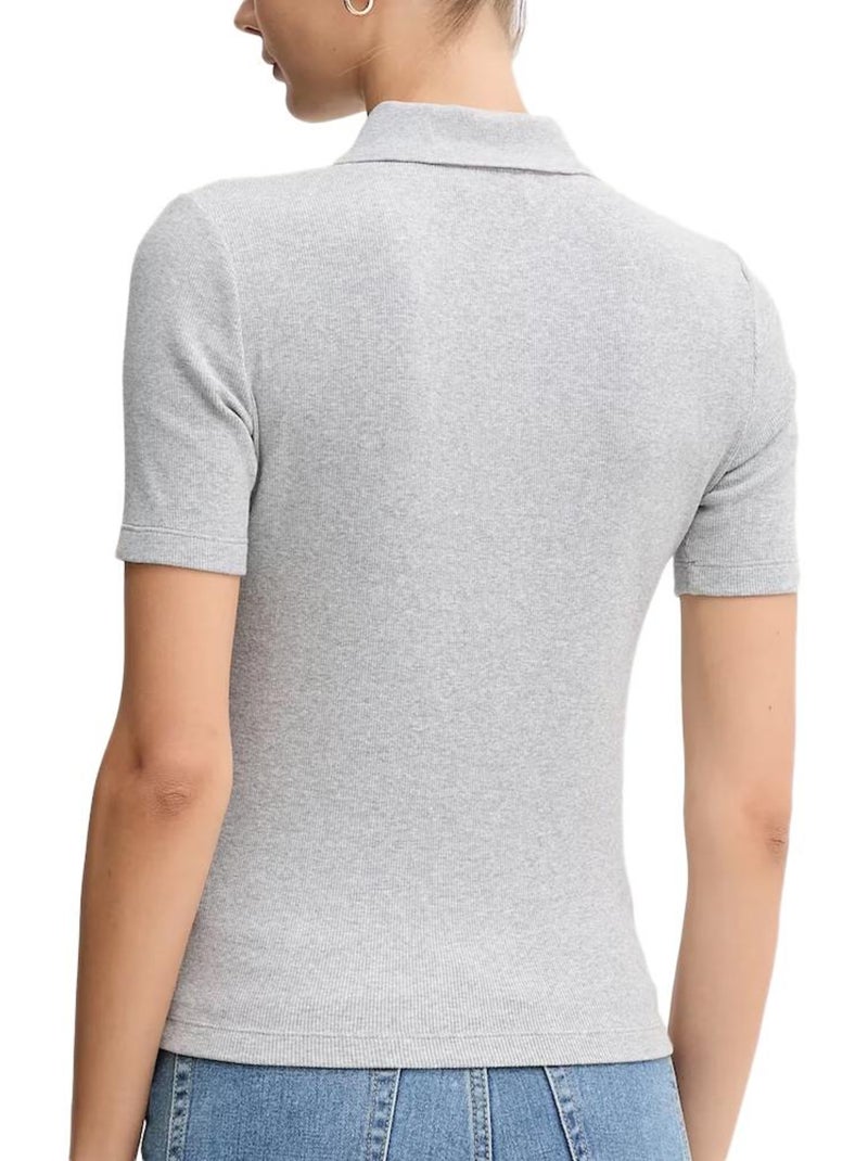 Polo Femme Calvin Klein Jeans Gris Argenté - Kiabi