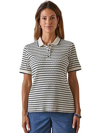Polo femme maille fantaisie - DAXON