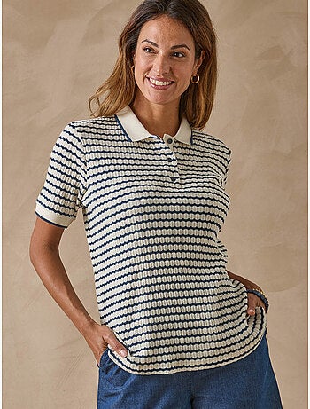 Polo femme maille fantaisie - DAXON