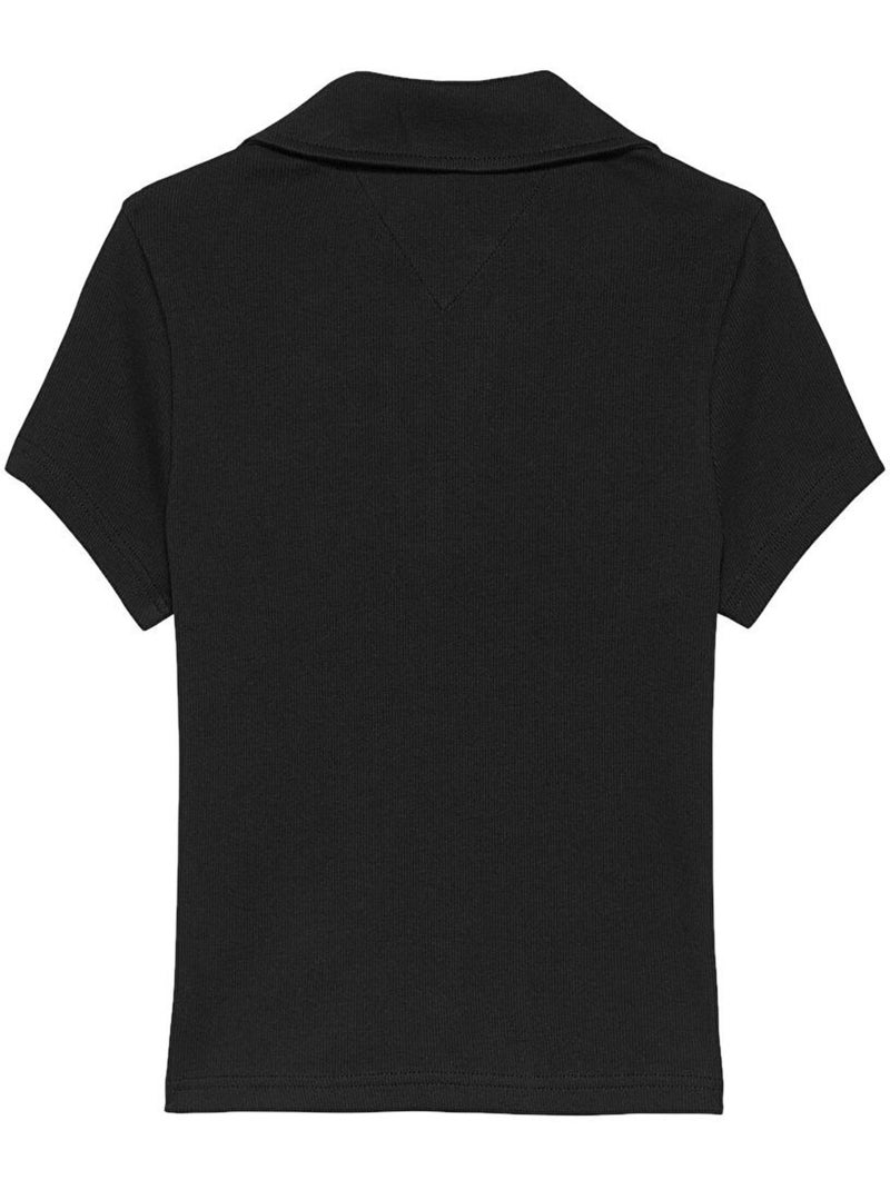 Polo Femme Tommy Hilfiger Slim Noir - Kiabi