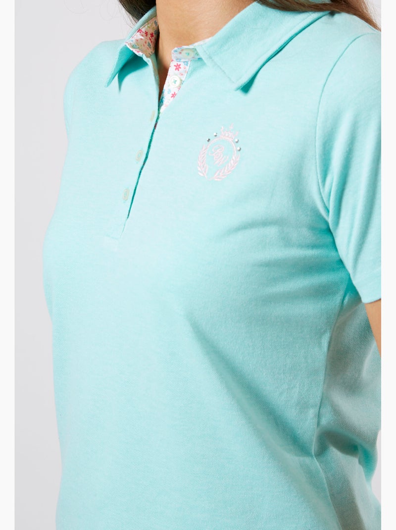 POLO FLOWERS & DIAMS CHIC Vert - Kiabi