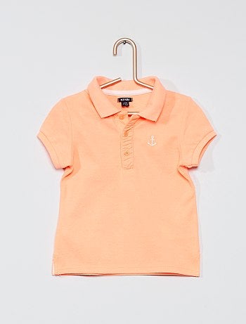 Polo fluo en maille piquée