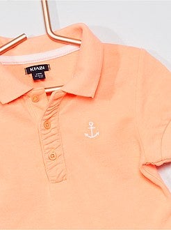 Polo fluo en maille piquée - Kiabi