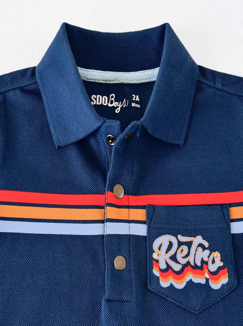 POLO GARCON CHANDRU Bleu - Kiabi
