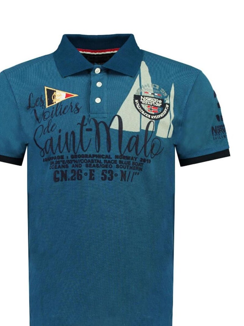Polo 'Geographical Norway' 'Kalo' Bleu - Kiabi