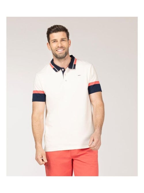 Polo grège manches courtes Homme - Kiabi