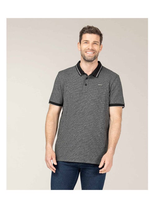 Polo gris chiné Homme - Kiabi