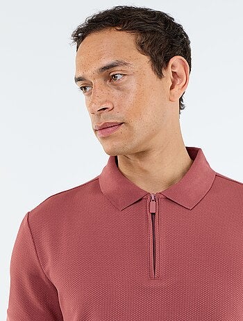Polo uni pour homme à col polo