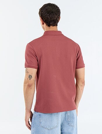Polo uni pour homme à col polo