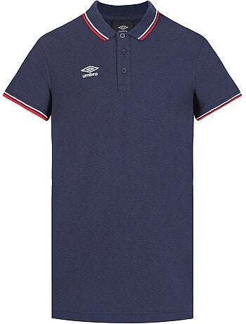 Polo homme bicolore en coton pique avec logo brodé 806450 umbro