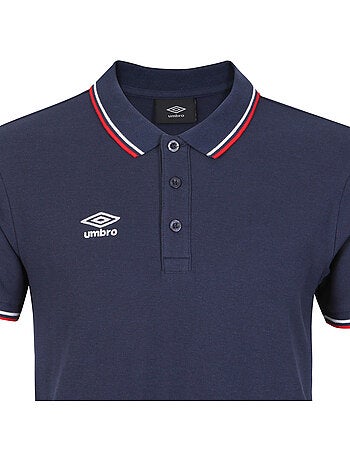 Polo homme bicolore en coton pique avec logo brodé 806450 umbro