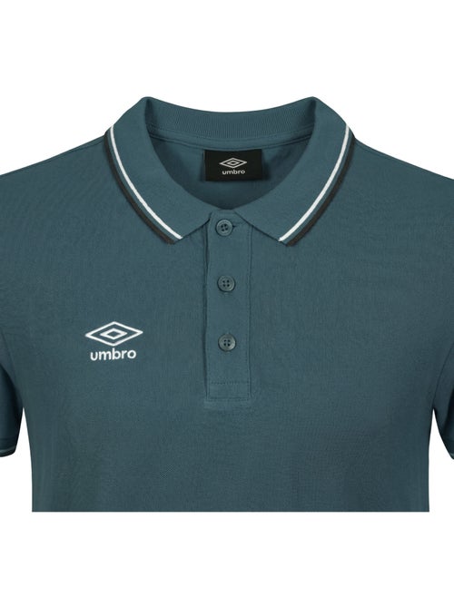 Polo homme bicolore en coton pique avec logo brodé 806450 umbro - Kiabi