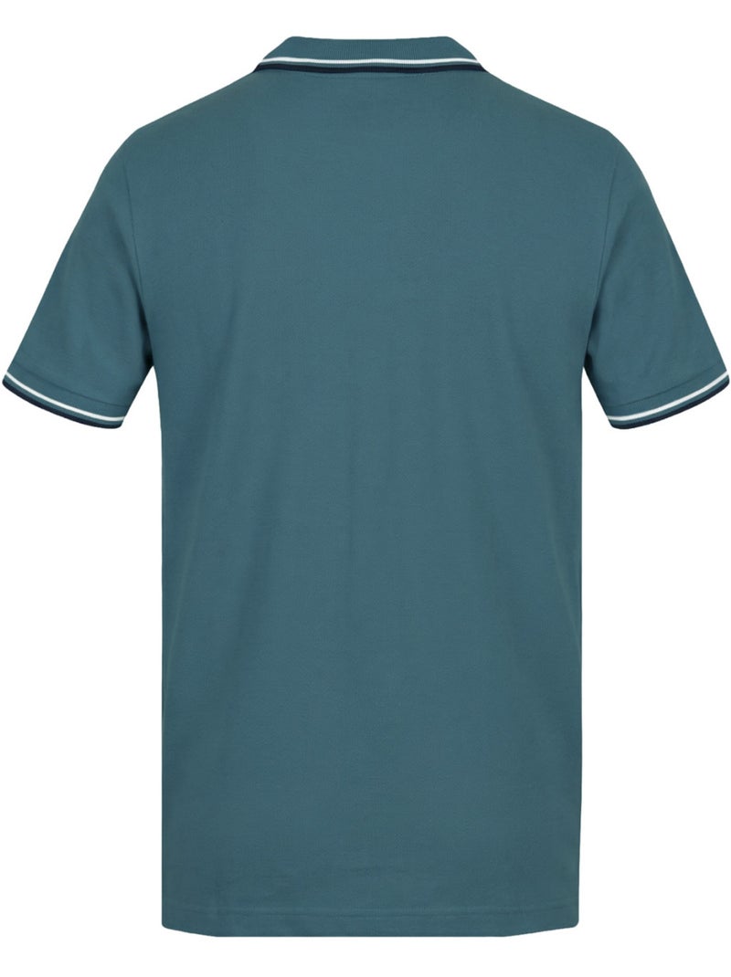 Polo homme bicolore en coton pique avec logo brodé 806450 umbro Bleu - Kiabi
