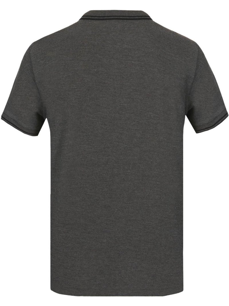 Polo homme bicolore en coton pique avec logo brodé 806451 umbro Gris - Kiabi