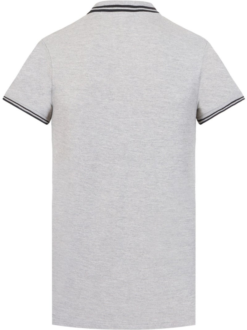 Polo homme bicolore en coton pique avec logo brodé 806451 umbro Gris - Kiabi