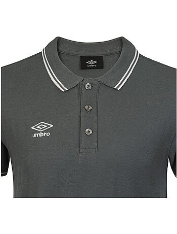 Polo homme bicolore en coton pique avec logo brodé 806451 umbro