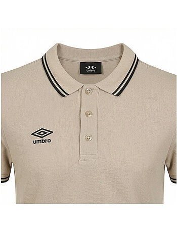 Polo homme bicolore en coton pique avec logo brodé 806451 umbro