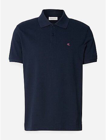 Polo Marine Homme Calvin Klein Jeans Ss Monogram Pique