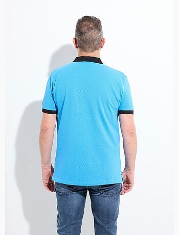 Polo homme col et manches contrastés - AFIBEL