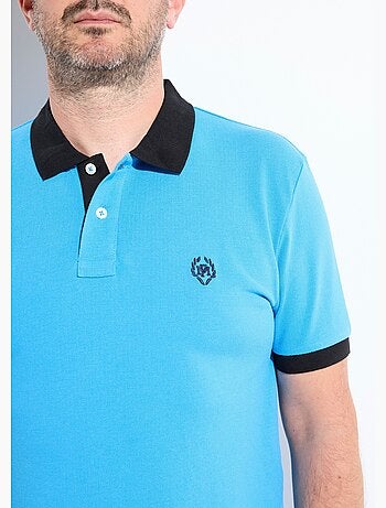 Polo homme col et manches contrastés - AFIBEL