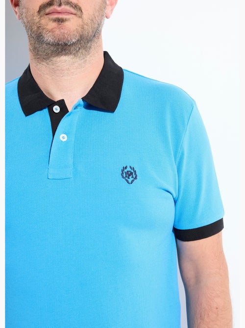 Polo homme col et manches contrastés - AFIBEL - Kiabi