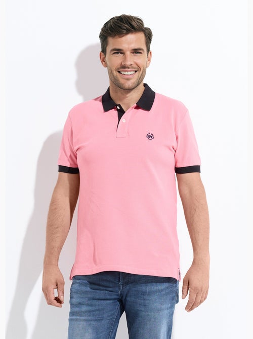 Polo homme col et manches contrastés - AFIBEL - Kiabi