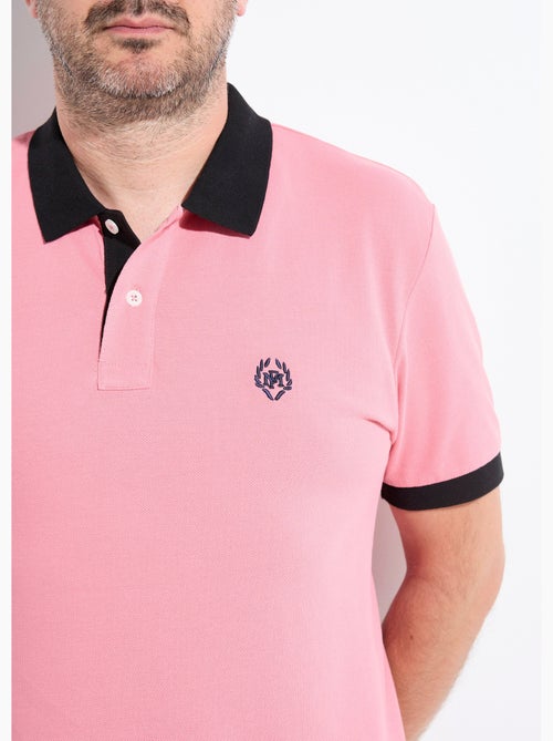 Polo homme col et manches contrastés - AFIBEL - Kiabi