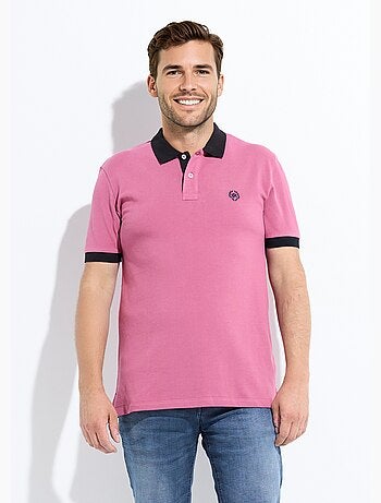 Polo homme col et manches contrastés - AFIBEL