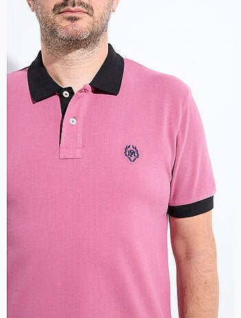 Polo homme col et manches contrastés - AFIBEL