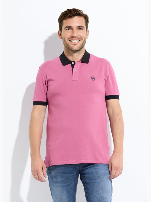 Polo homme col et manches contrastés - AFIBEL - Kiabi
