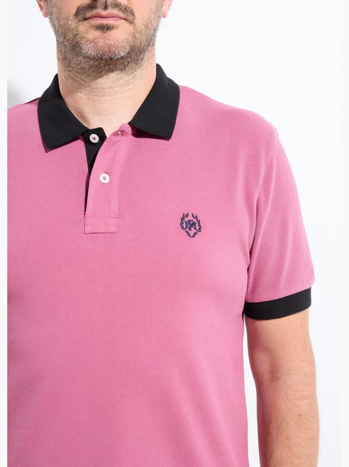 Polo homme col et manches contrastés - AFIBEL - Kiabi