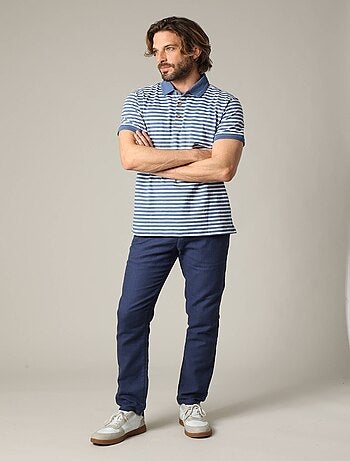 Polo homme coton coupe standard et manches courtes à rayures 'Deeluxe'